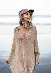Elena β Handcrafted Cotton Beach Poncho for Women