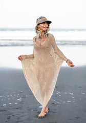 Elena β Handcrafted Cotton Beach Poncho for Women