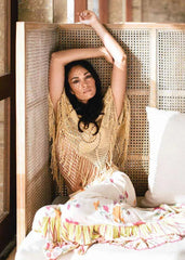 Elena β Handcrafted Cotton Beach Poncho for Women