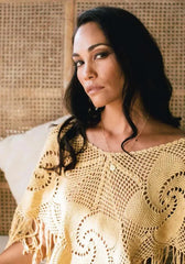 Elena β Handcrafted Cotton Beach Poncho for Women