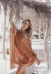 Elena β Handcrafted Cotton Beach Poncho for Women