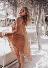 Elena β Handcrafted Cotton Beach Poncho for Women