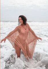 Elena β Handcrafted Cotton Beach Poncho for Women