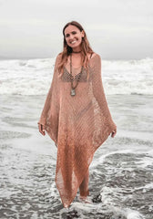 Elena β Handcrafted Cotton Beach Poncho for Women