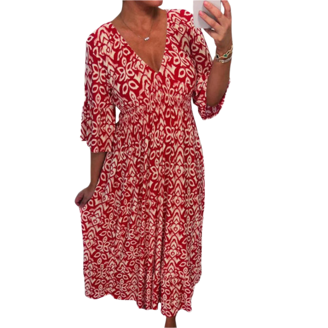 Bianca – Floral Elegance Women’s Maxi Dress