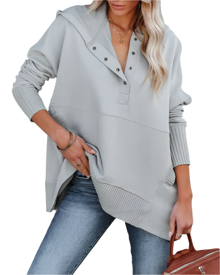 Freya – Fashionable V-neck Sweatshirt for Women