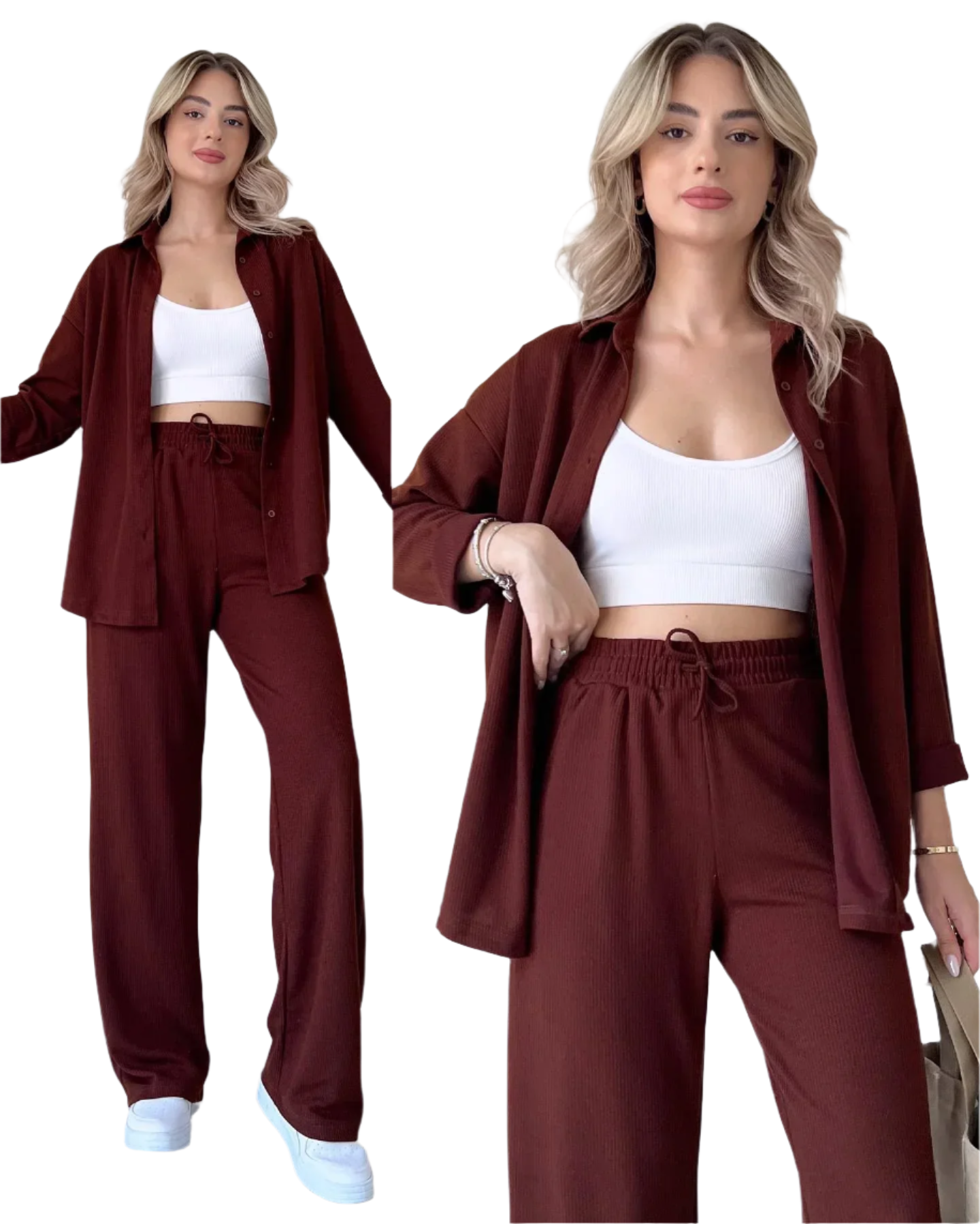 Zara – Front Button Two Piece Co-Ord Set for Women