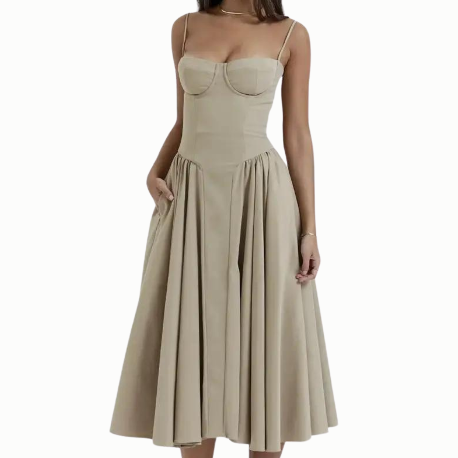 Giulia – Women's Elegant Sleeveless Corset Dress