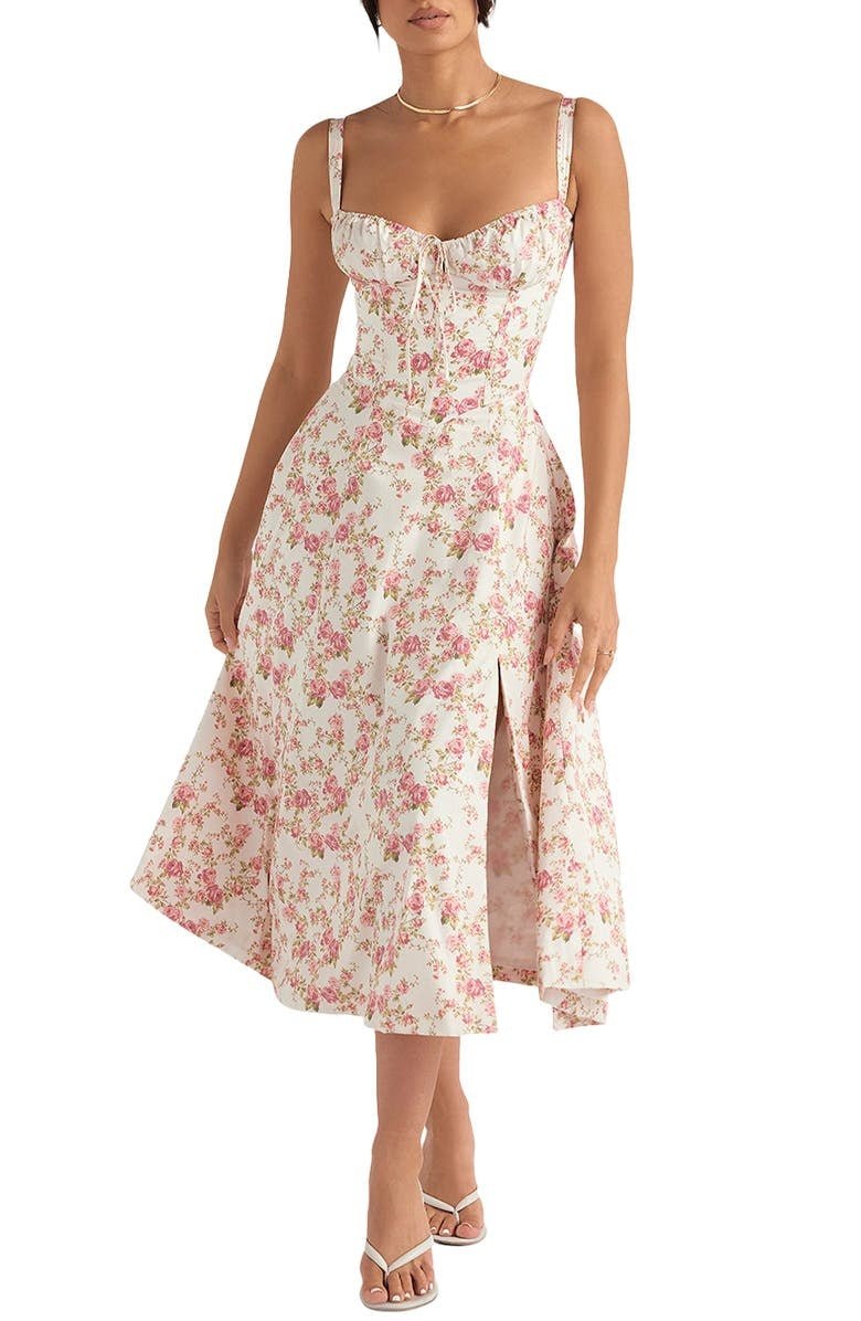 Giulia – Vibrant Floral Women's Bustier Dress