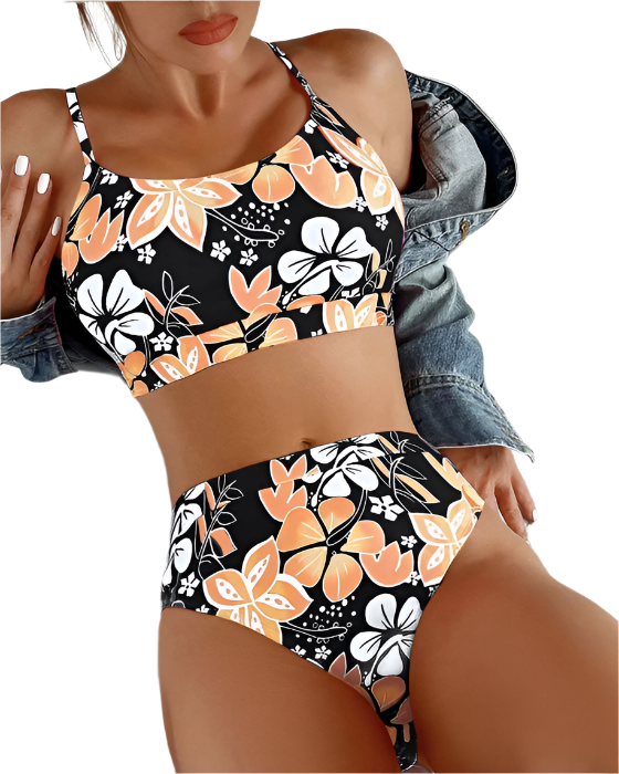 Eyrika – Floral Women’s Bikini with Spaghetti Straps