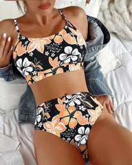 Eyrika – Floral Women’s Bikini with Spaghetti Straps