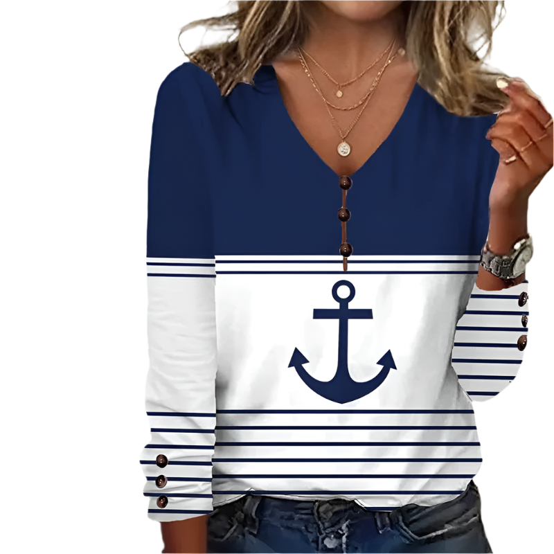 Giulia – Effortlessly Chic Striped Blouse for Women