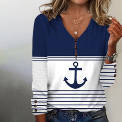 Giulia – Effortlessly Chic Striped Blouse for Women
