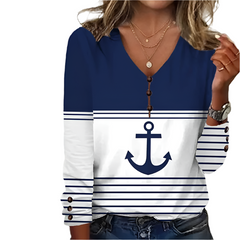 Giulia – Effortlessly Chic Striped Blouse for Women