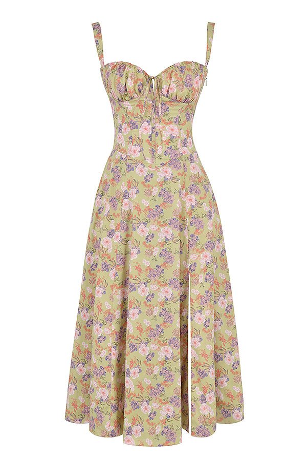 Giulia – Vibrant Floral Women's Bustier Dress