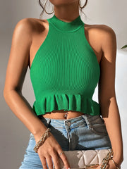 Beverly – Women's Ruffle Hem Crop Top