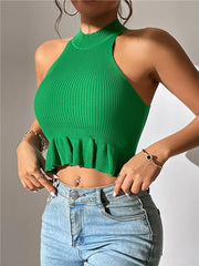 Beverly – Women's Ruffle Hem Crop Top