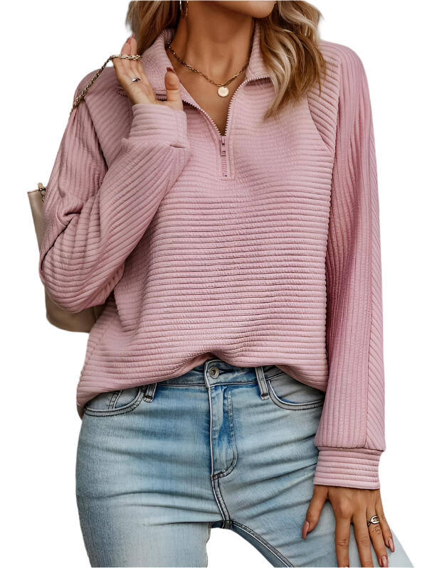 Angela – Stylish Zip Closure Women's Sweater