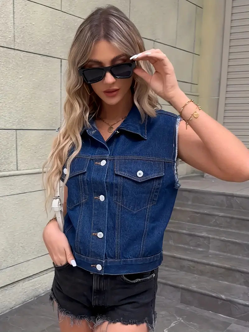 Lucia - Chic Denim Vest for Women