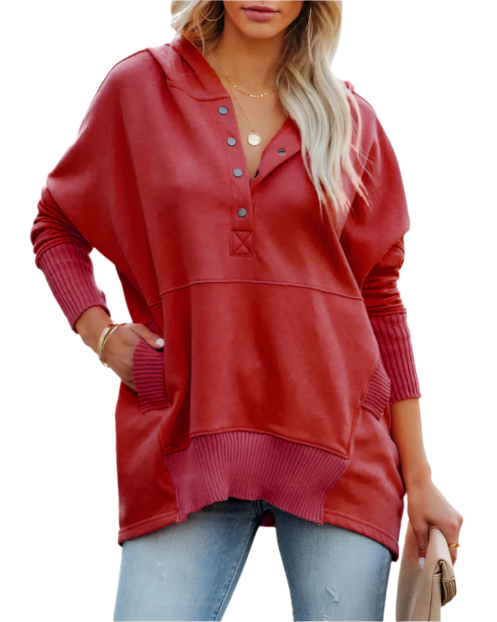 Freya – Fashionable V-neck Sweatshirt for Women