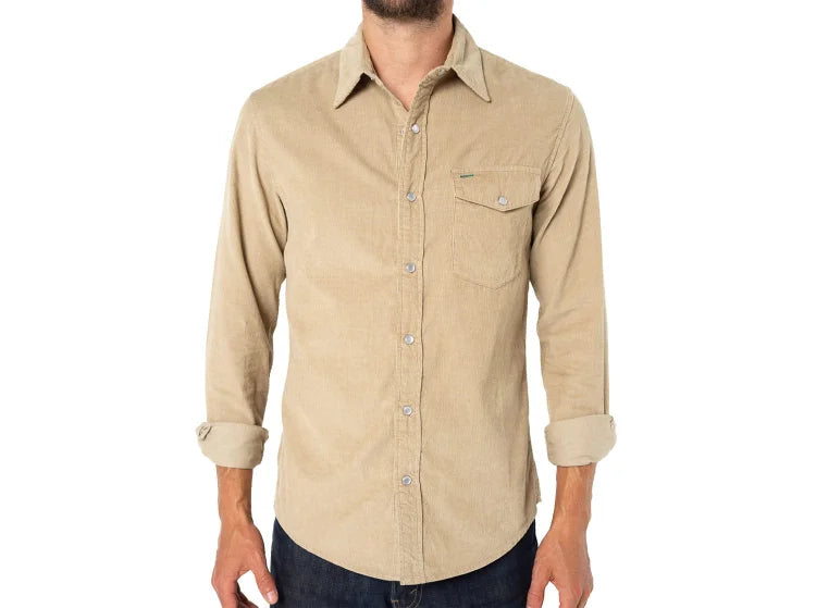 Mario – Men’s Corduroy Shirt With Buttons