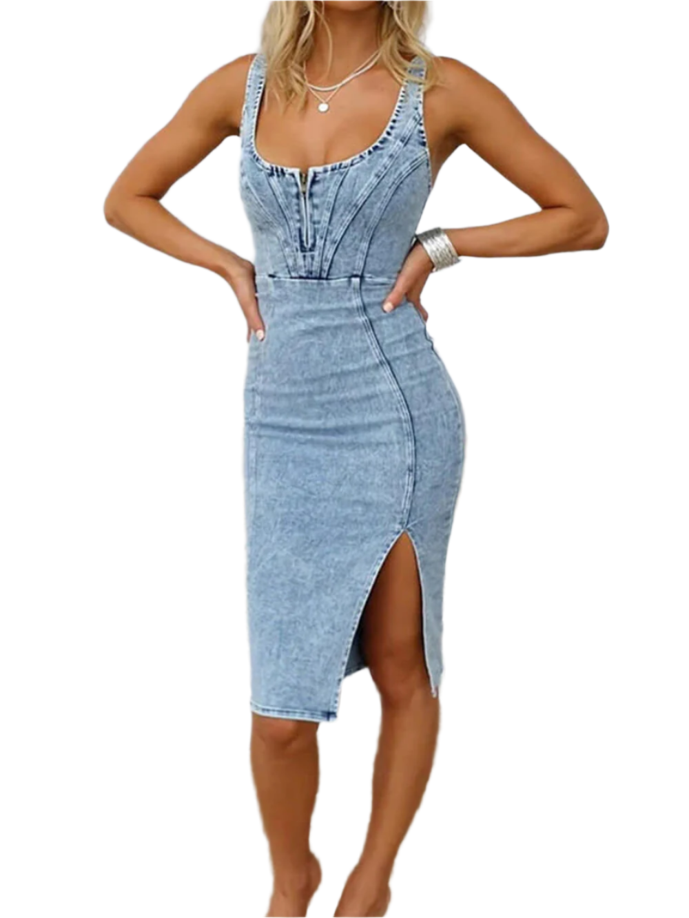 Sofia – Sleek Fit Women's Denim Dress