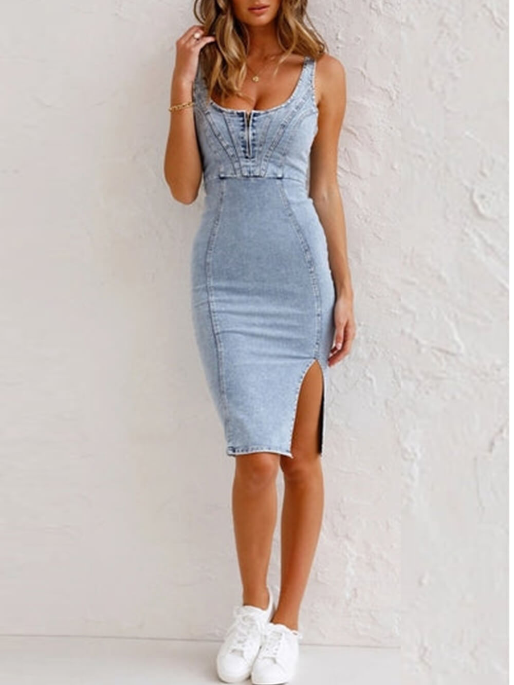 Sofia – Sleek Fit Women's Denim Dress