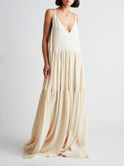 Janna – Stylish V-neckline Women's Maxi Dress