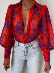 Giulia – Fashionable Women's Printed Blouse