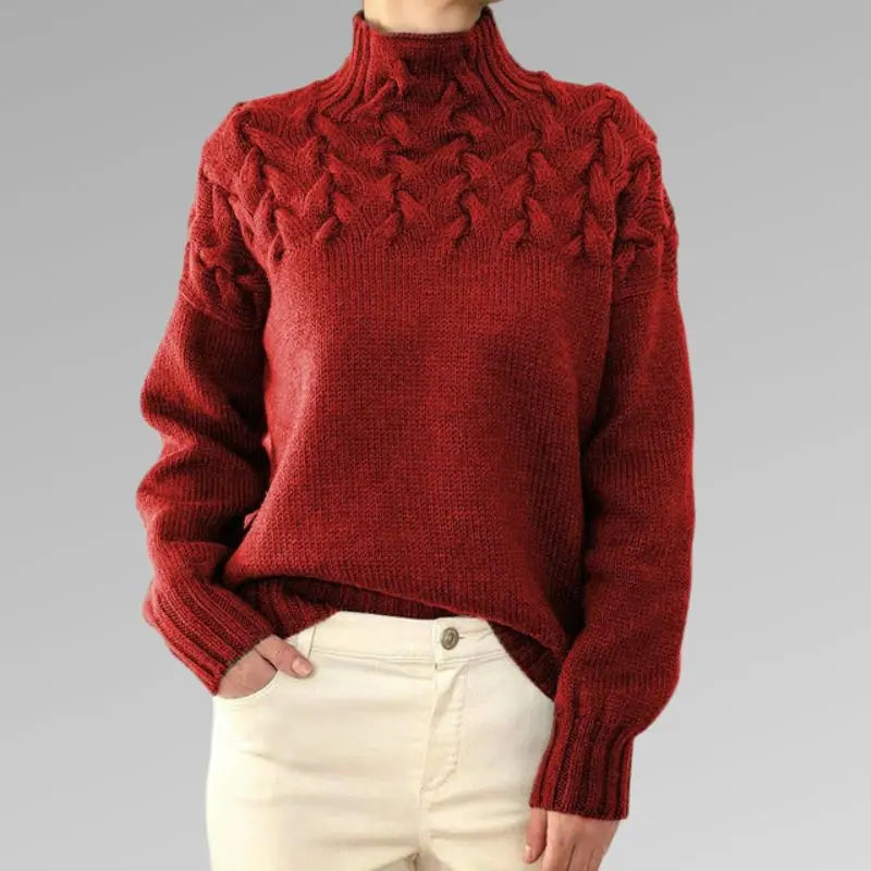 Lucia – Structured Comfort Turtleneck Sweater for Women
