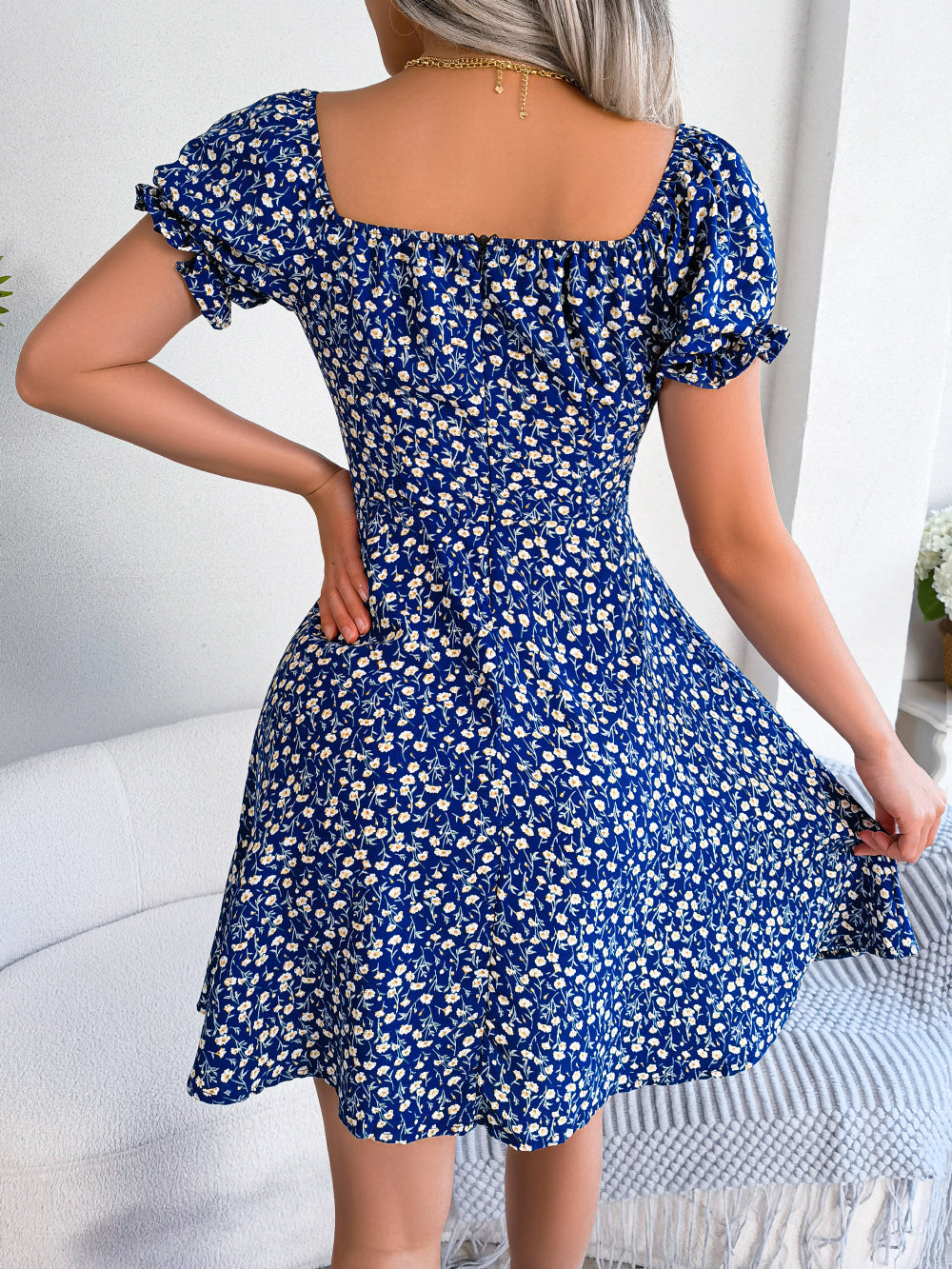 Lucia – Elegant Floral A-Line Dress for Women