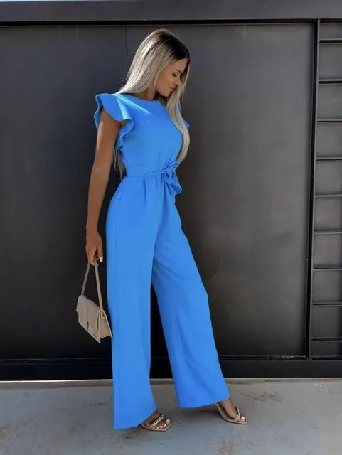 Niña – Women’s Elegant Jumpsuit with Ruffled Sleeves