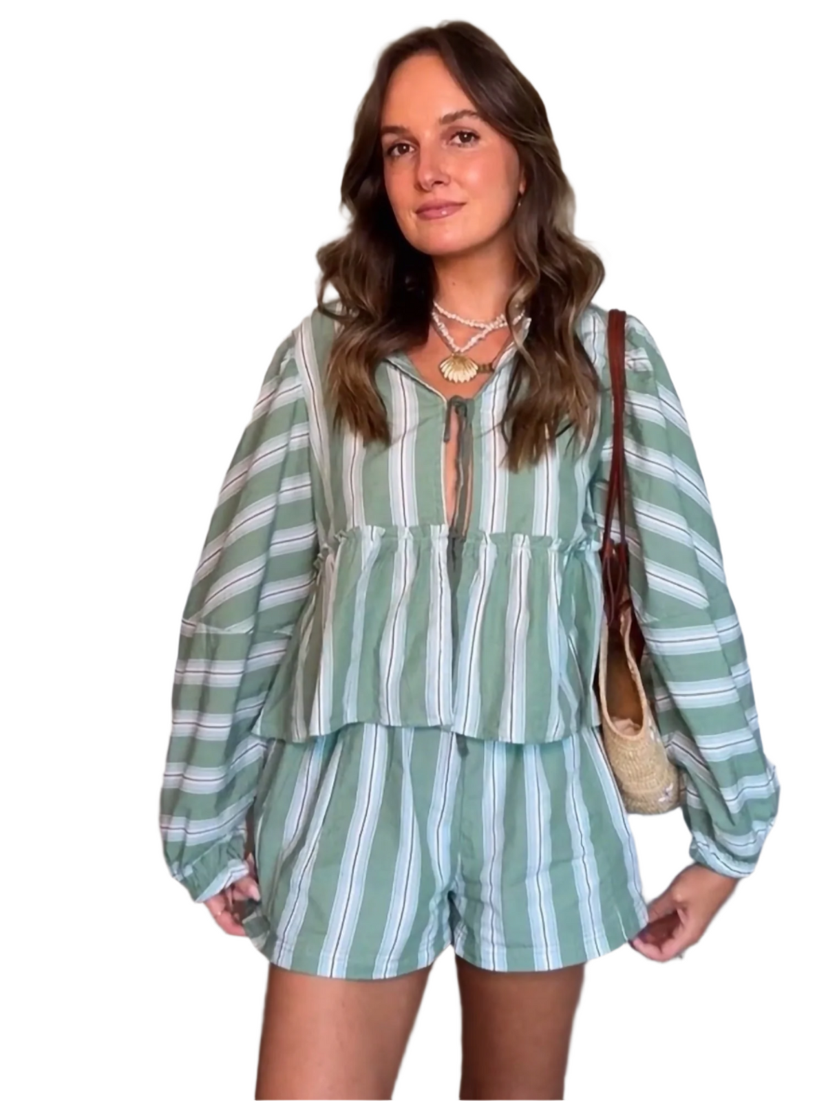 Calista – Trendy Women's Striped Summer Set