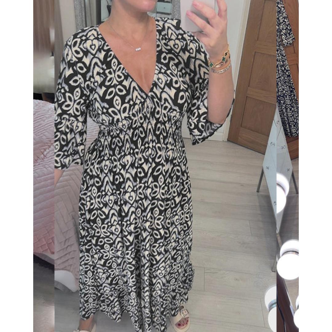 Bianca – Floral Elegance Women’s Maxi Dress