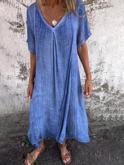 Alessia – Relaxed Cotton-Linen Dress for Women