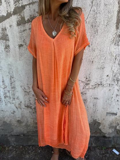 Alessia – Relaxed Cotton-Linen Dress for Women