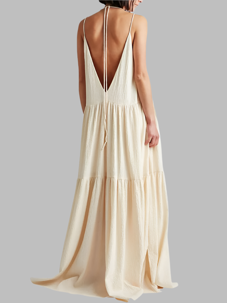 Janna – Stylish V-neckline Women's Maxi Dress