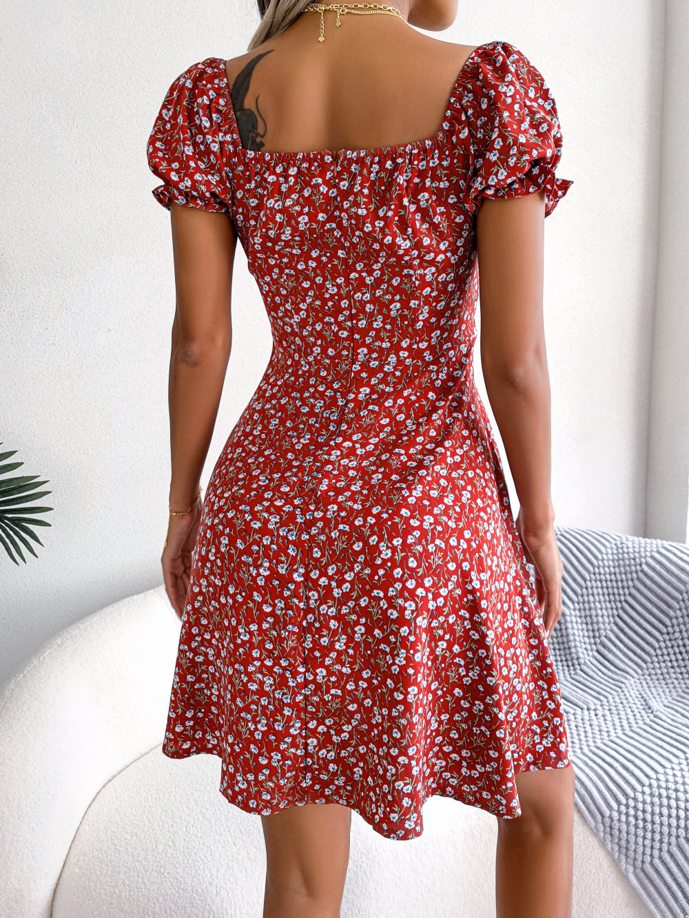 Lucia – Elegant Floral A-Line Dress for Women