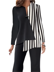 Livia – Colorblock Plus-Size Women's Blouse