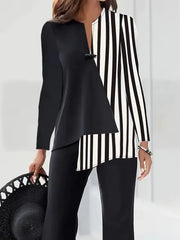 Livia – Colorblock Plus-Size Women's Blouse