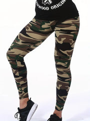 Aurora – Casual High-Waisted Camouflage Leggings