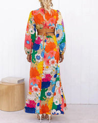 Christine – Floral A-Line Maxi Dress for Women