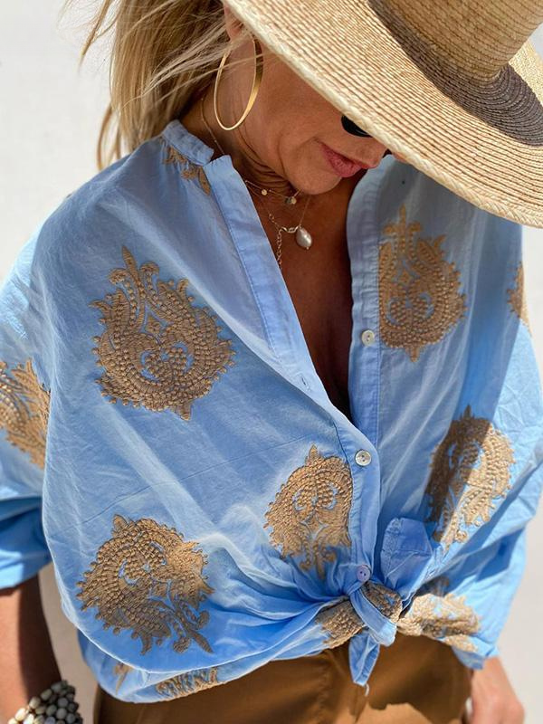 Isabella – Floral Elegance Women’s Blouse