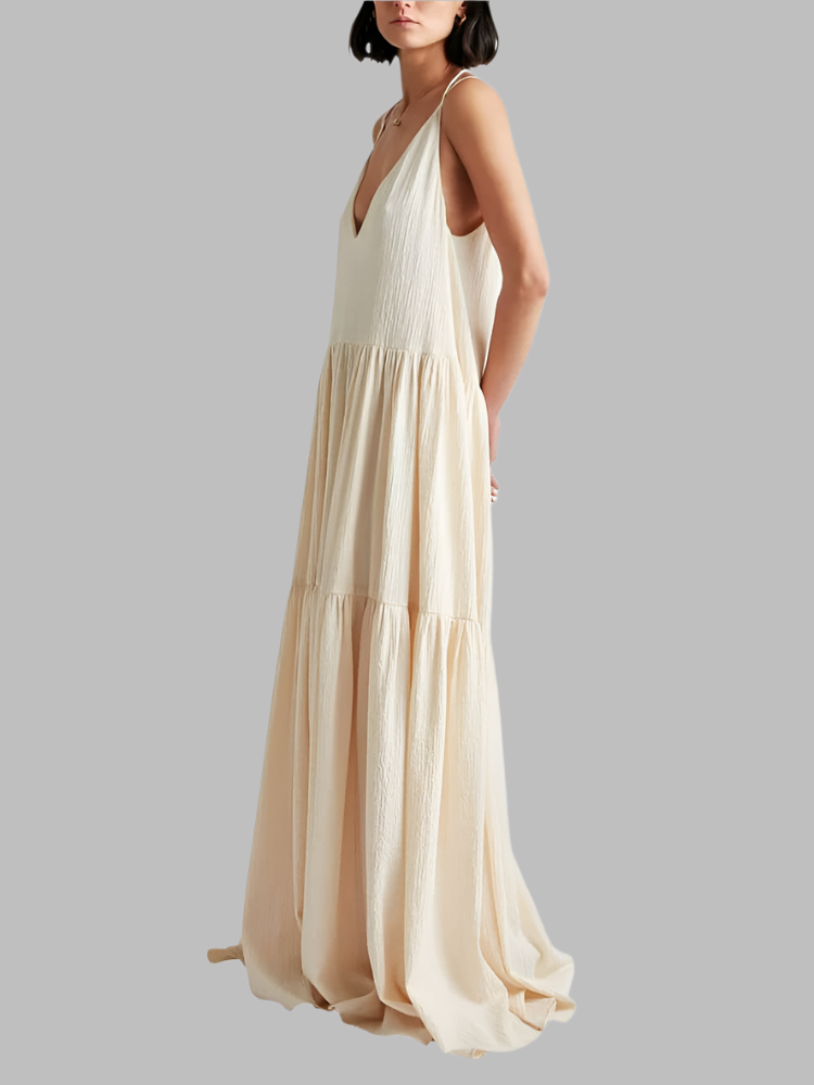 Janna – Stylish V-neckline Women's Maxi Dress