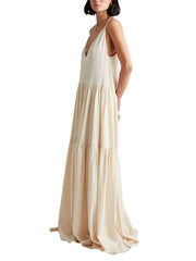 Janna – Stylish V-neckline Women's Maxi Dress