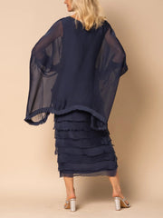 Freya – Elegant Tiered Midi Dress for Women