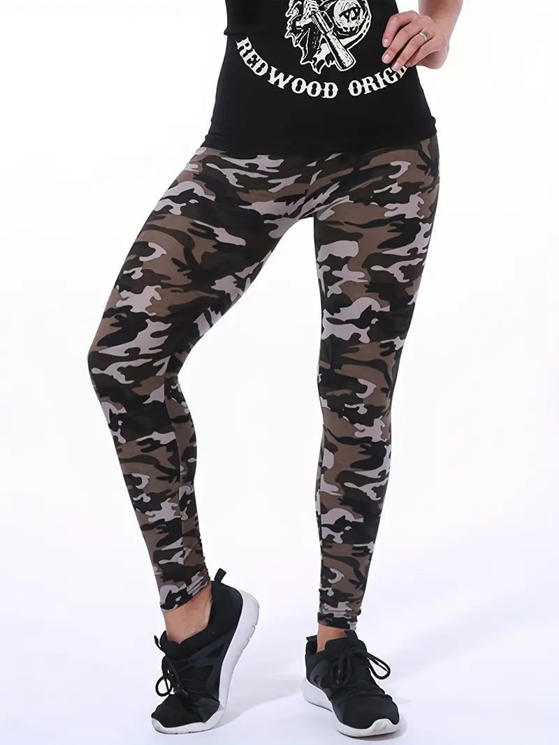 Aurora – Casual High-Waisted Camouflage Leggings