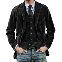 Gabriel – Vintage Velvet Coat & Vest Set for Men