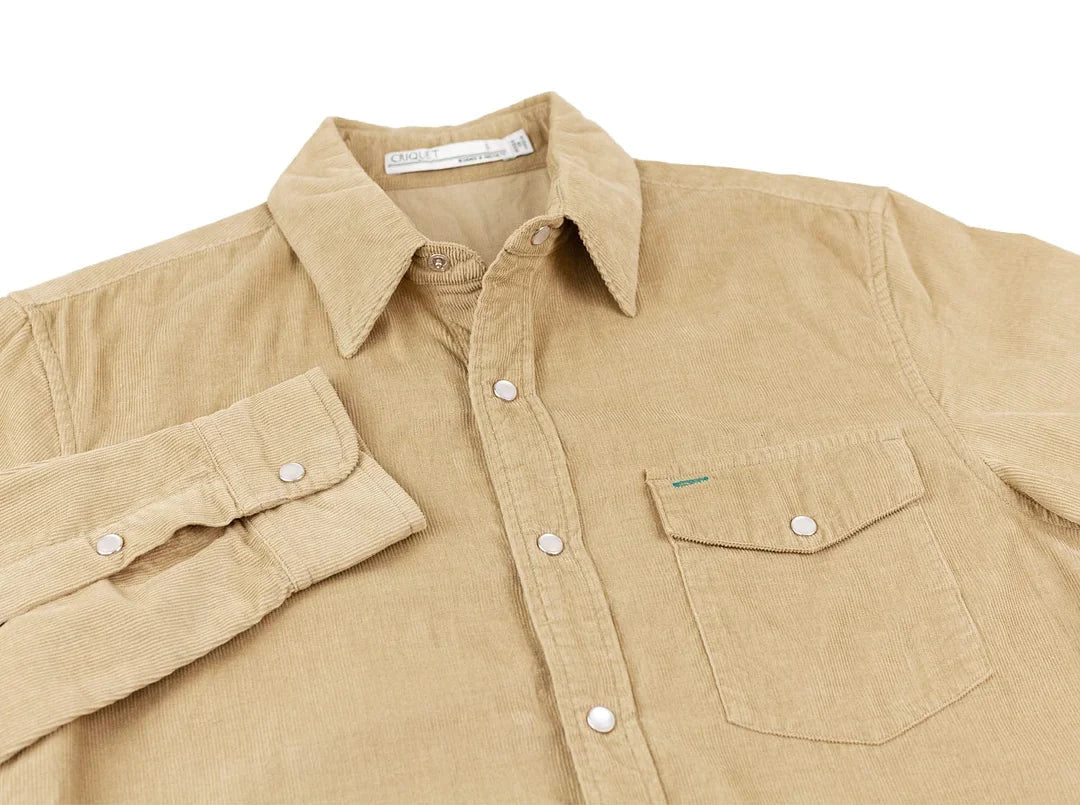 Mario – Men’s Corduroy Shirt With Buttons