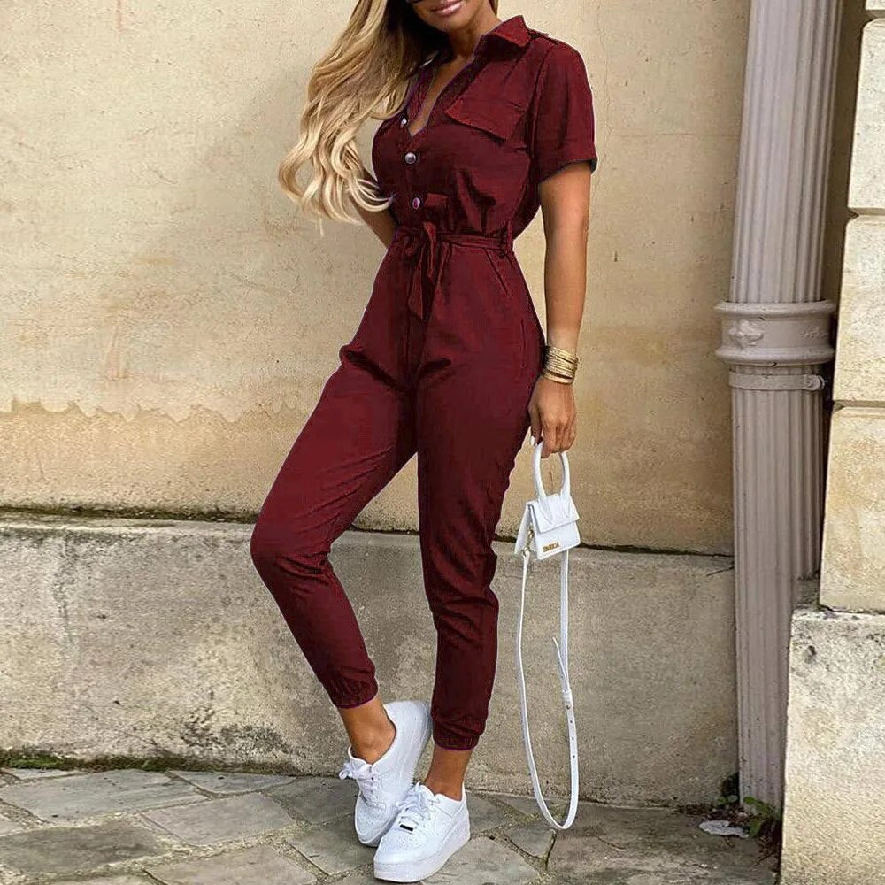 Sofia – Chic Cargo Jumpsuit for Women